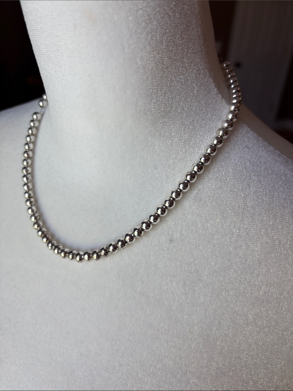 9” Sterling Silver Beaded Necklace - Timeless Silver Statement
